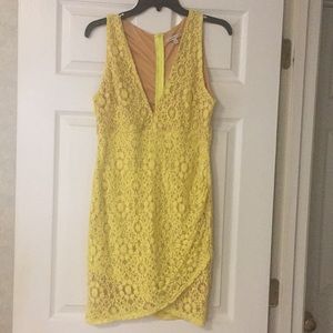 Yellow lace dress